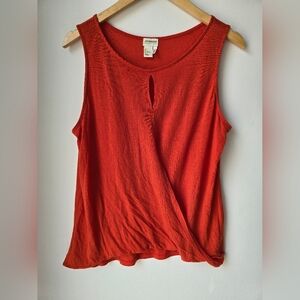 H&M Red Tomato Cut Out Tank Top Sleeveless Size L